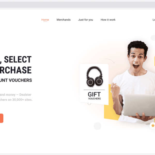 Home page for Dealster (Feature)