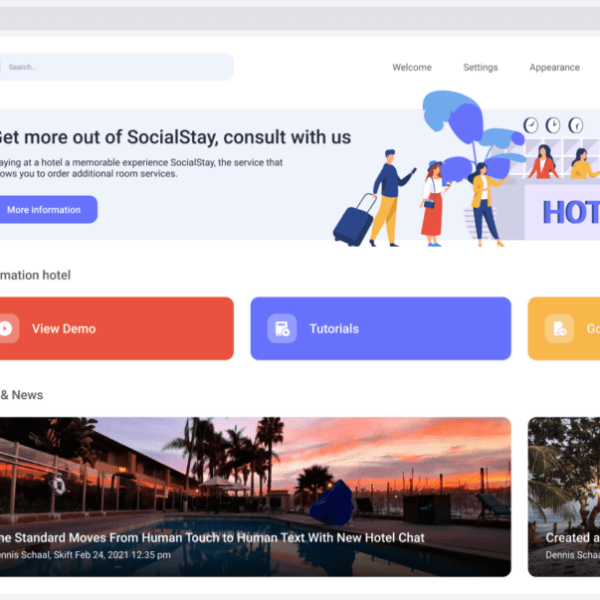 SocialStay web solution for HORECA