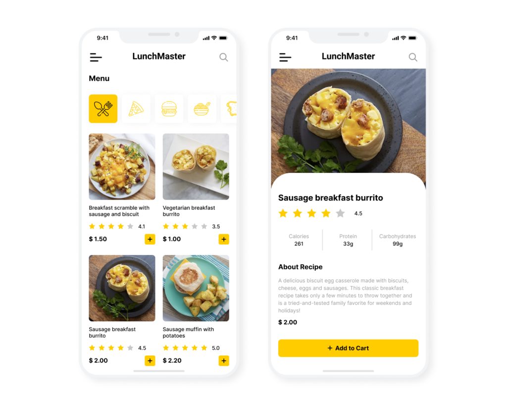 Lunchmaster Catering App Light 2