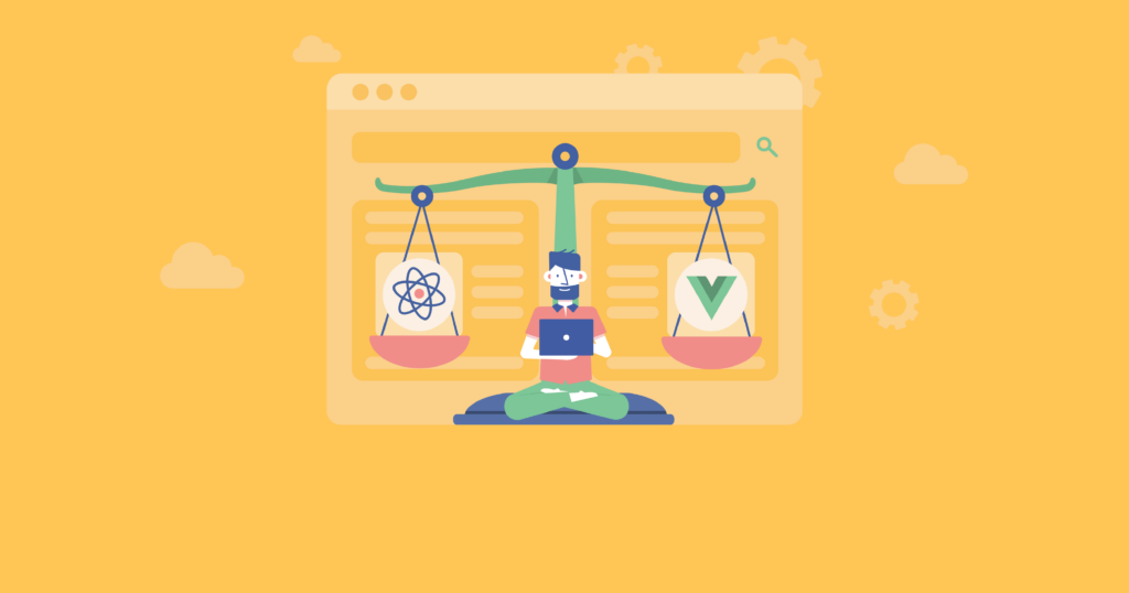 Vue vs React. Which Framework Should You Choose in 2020 Сover image