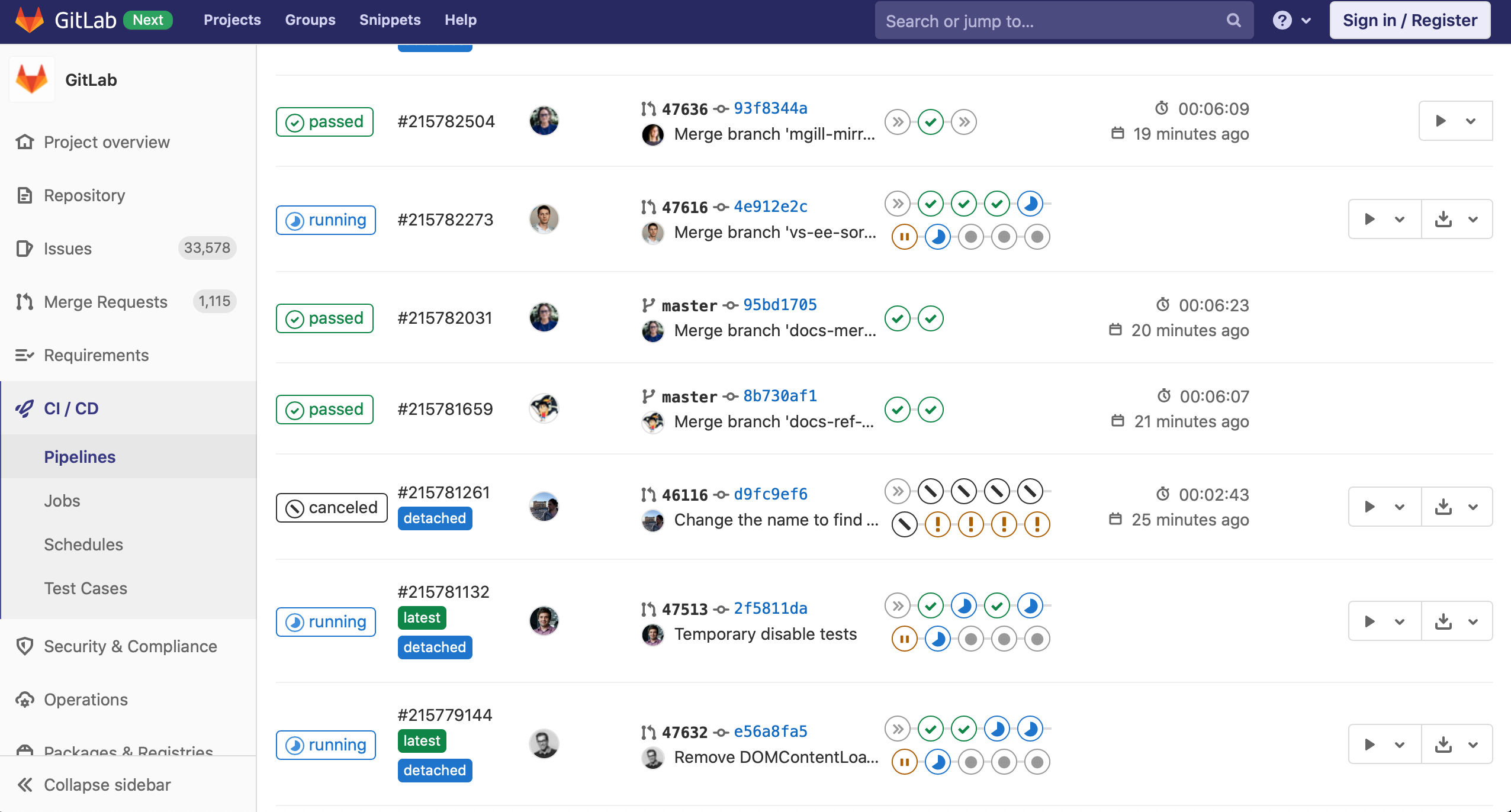 Pipelines in GitLab