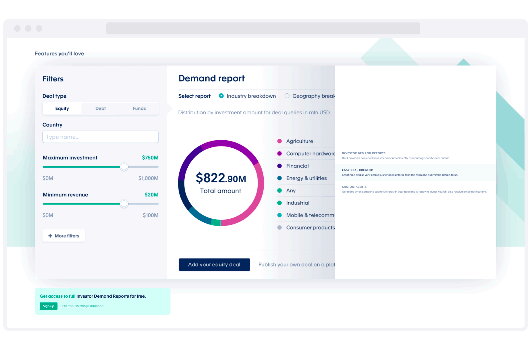 Automated Investments Platform Dashboard