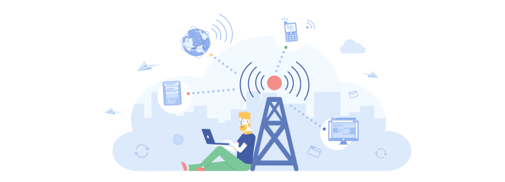 Illustration Web Development for Telecommunication Industry