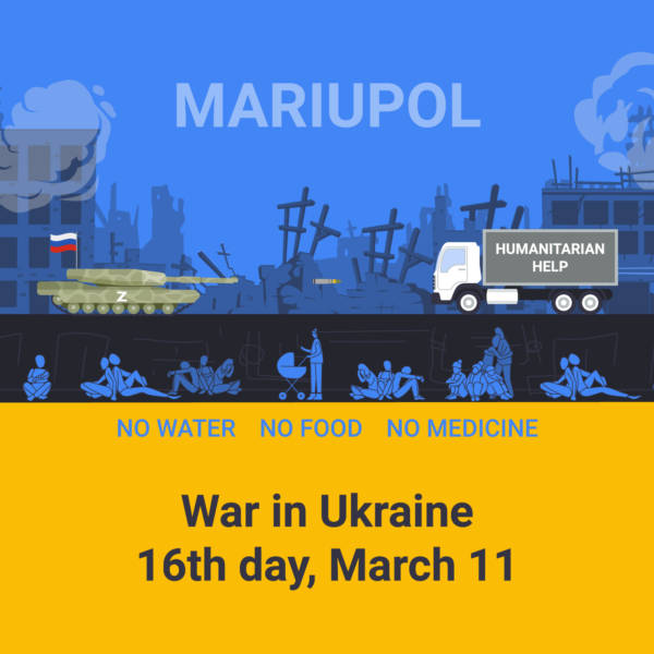 War in Ukraine 16th day, March 11 Illustration