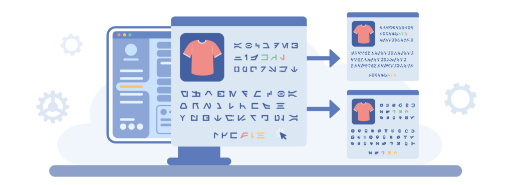 АWS Translate in action: a product page in one language is automatically translated.