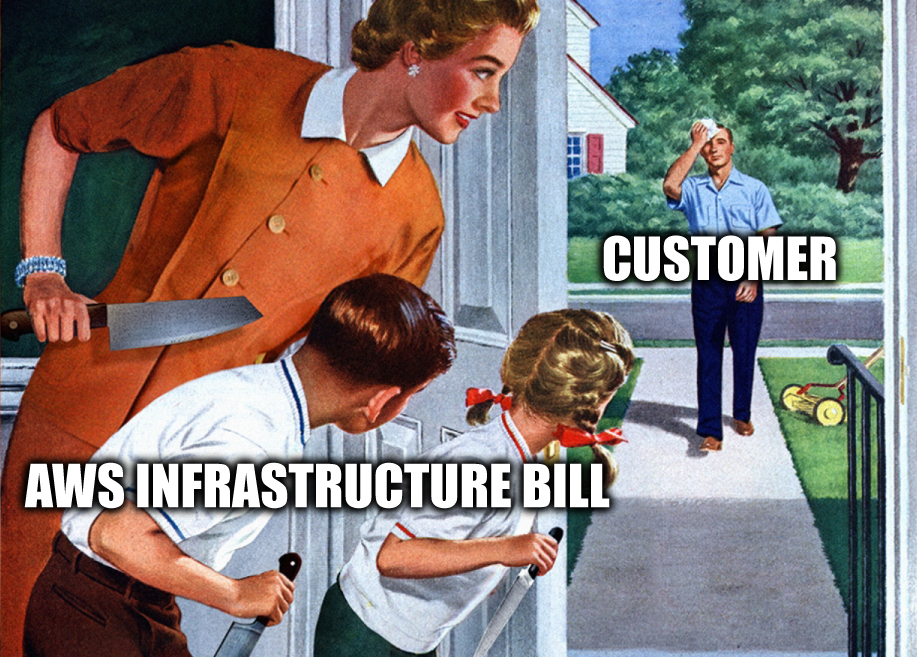 Bill for AWS Infrastructure is waiting for Customer meme